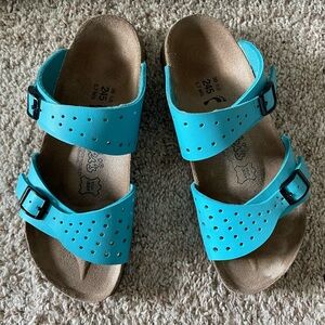 Birki’s original 2 strap aqua sandal
